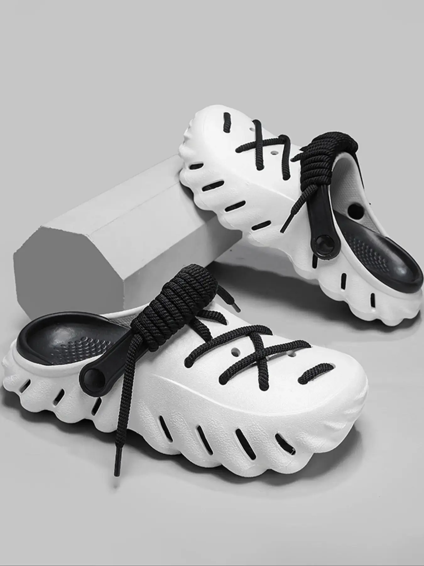 Eva Material Lightweight Slip-On Slippers, Sporty Asymmetrical Design, Wide Fit, All-Season Comfort, Ideal for Outdoor Activities, Bohemian Style, Footwear