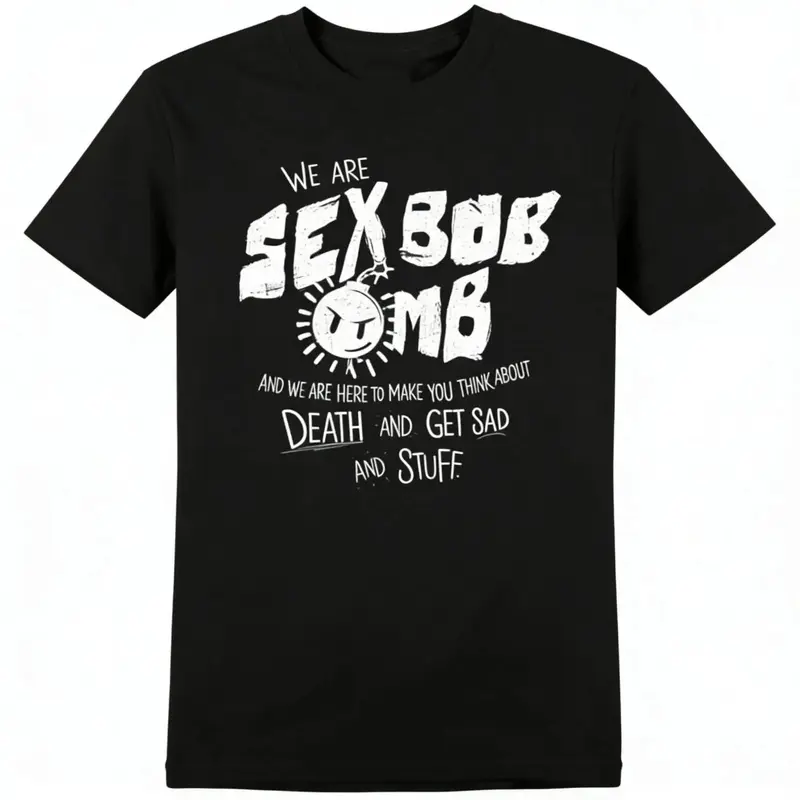 Printed 100% Cotton Unisex Epic Scott Pilgrim Themed Unisex T Shirt Featuring Unique Design