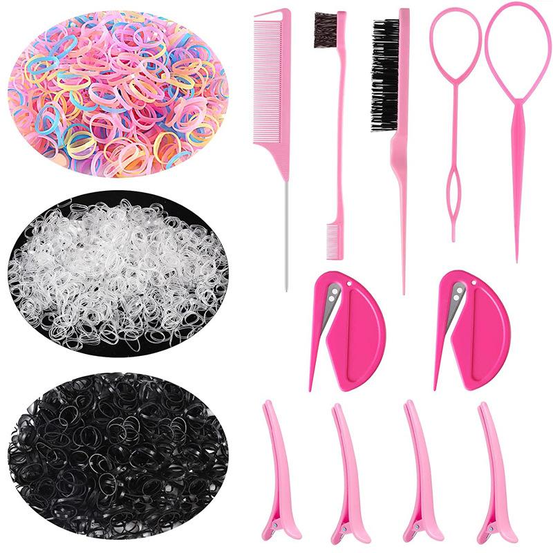 Girls' Hair Braiding Kit, Includes Weaving Tools Comb Clips, Durable Easy-To-Use Accessories, Perfect for Girls Hairstyles, Hair Styling Tools