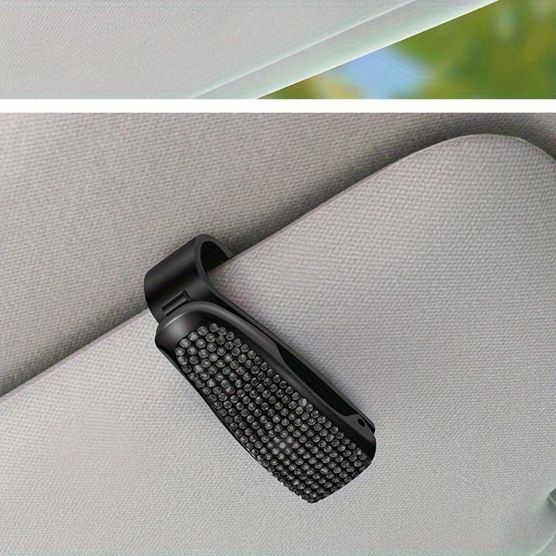 1pc Sparkling Rhinestone - Car Sun Visor Clip - Multifunctional Fashion Glasses Holder for Vehicle Interior Accessories
