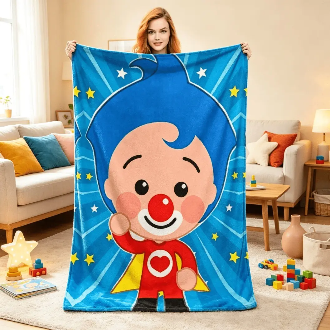 Plim Plim Premium Flannel Blanket, Lightweight Cozy Throw Blanket, Warm Plush All-Season Bedding for Sofa Bed Bedroom Home Decor, Adult & Kids Blanket Gift