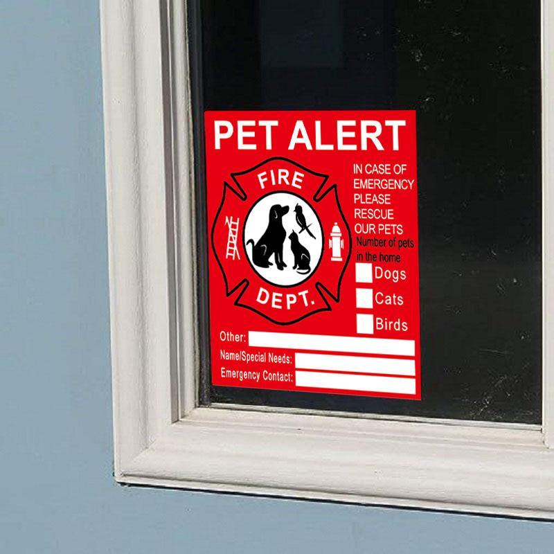 Pet Alert Sticker, 5pcs/set Pet Themed Warning Sticker for Home, Pet Alert Notification Sticker for Garden Yard