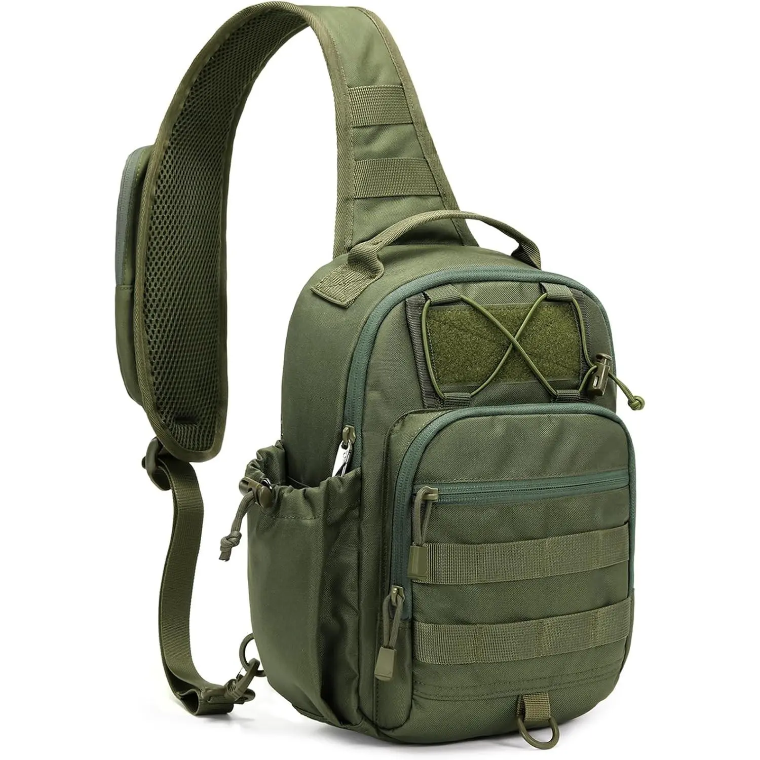 Anti-theft Tactical Sling Bag RFID ArmyGreen Military Shoulder Bag with Phone Pack EDC Molle Crossbody Bag for men