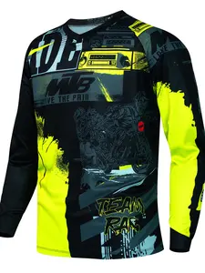 MTB Long Sleeve Cycling T-Shirt Motochross Mountain Enduro Bike Clothing Moto Downhill T-shirt Men's Bike Jersey Mountain Bike Shirt Offroad Cycling Jerseys