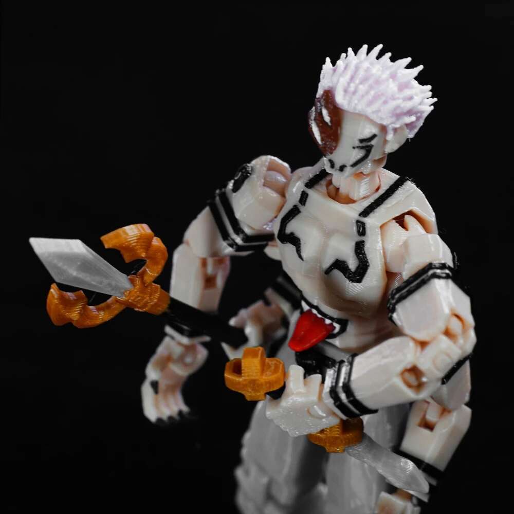 Jujutsu Kaisen 3D Printed Ryomen King Of Curses Heian Sukuna Multi-Jointed Shapeshift Toys Action Figures Model Ornaments Gifts