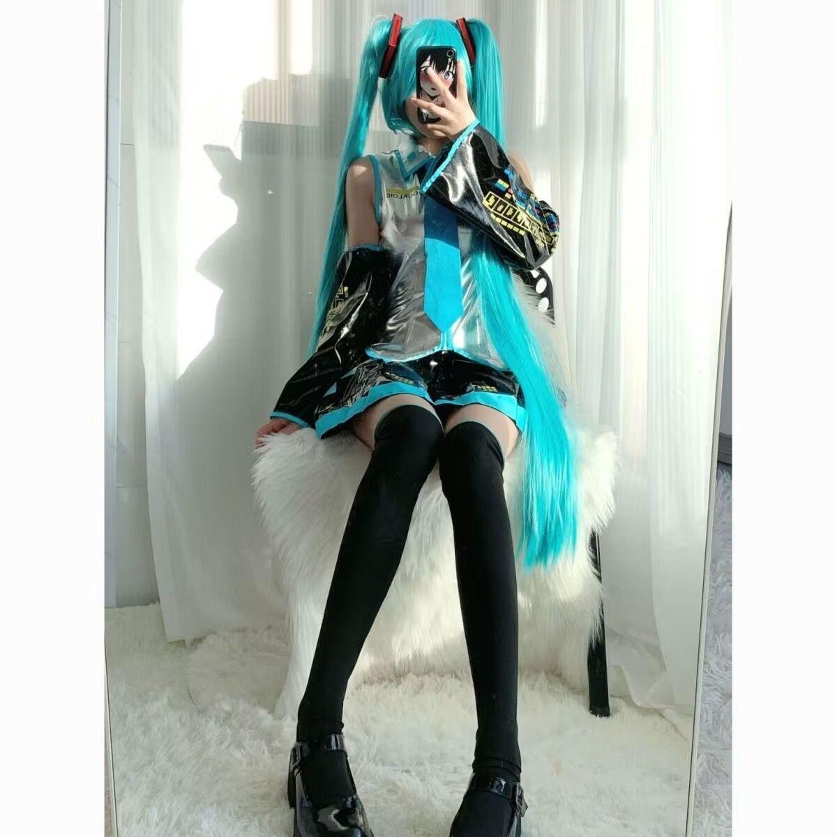 Hatsune Miku Cosplay clothes Animation formula clothes Miku wig accessories short skirt full set of Halloween party clothes