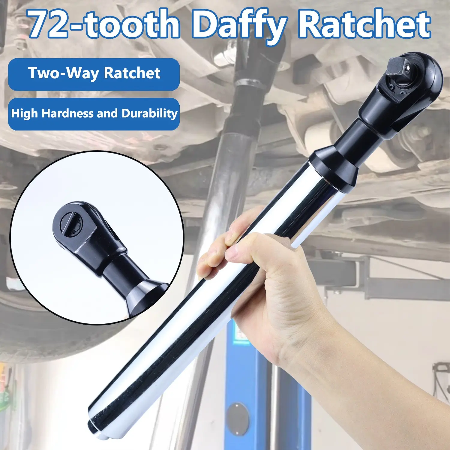 72 Teeth Ratchet Wrench, Three-In-One Multi-Function Tool, Multifunctional Ratchet Wrench, Manual Electric Pneumatic, Forward Reverse Ratchet Function, Ideal for Car Repair, Pipe Installation, Home Maintenance