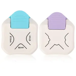 2PCS Paper Corner Rounder Corner Punch 3 in 1 Corner Cutter for Card Making, Laminate, Cardstock, Scrapbooking and Paper Crafts, Business Cards(4mm, 7mm, 10mm)