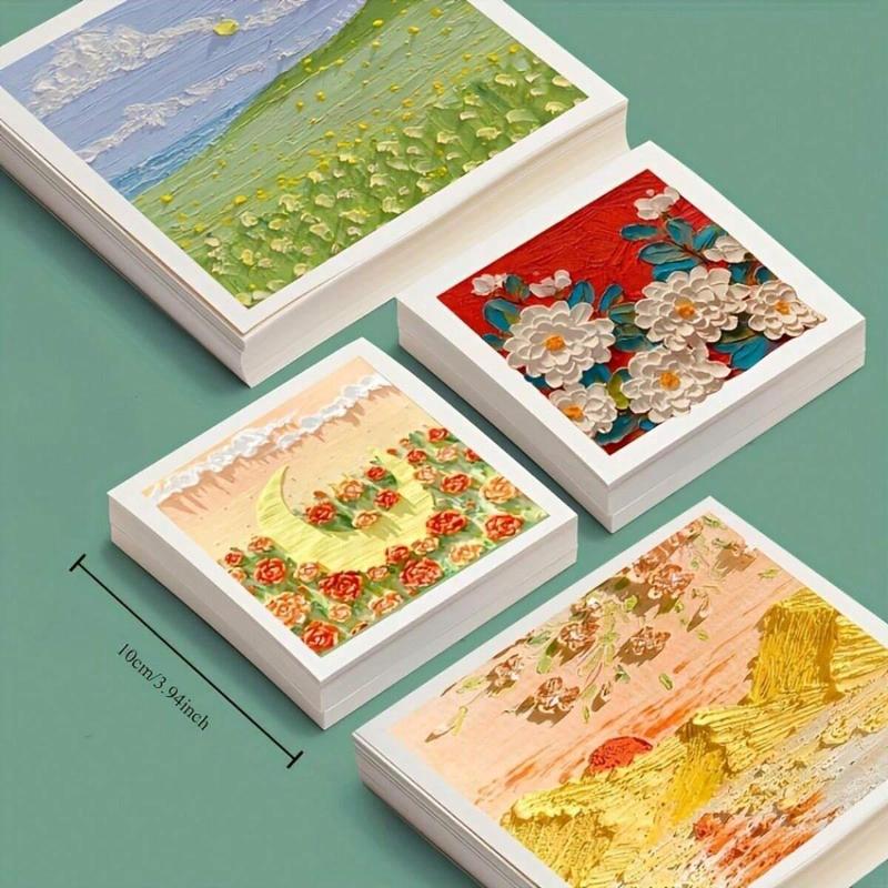 Square Canvas Board, 100pcs/set DIY Painting Canvas Board, Multifunctional Art Material for Painting, Drawing, Crafting, Art Supplies, Artist Supplies