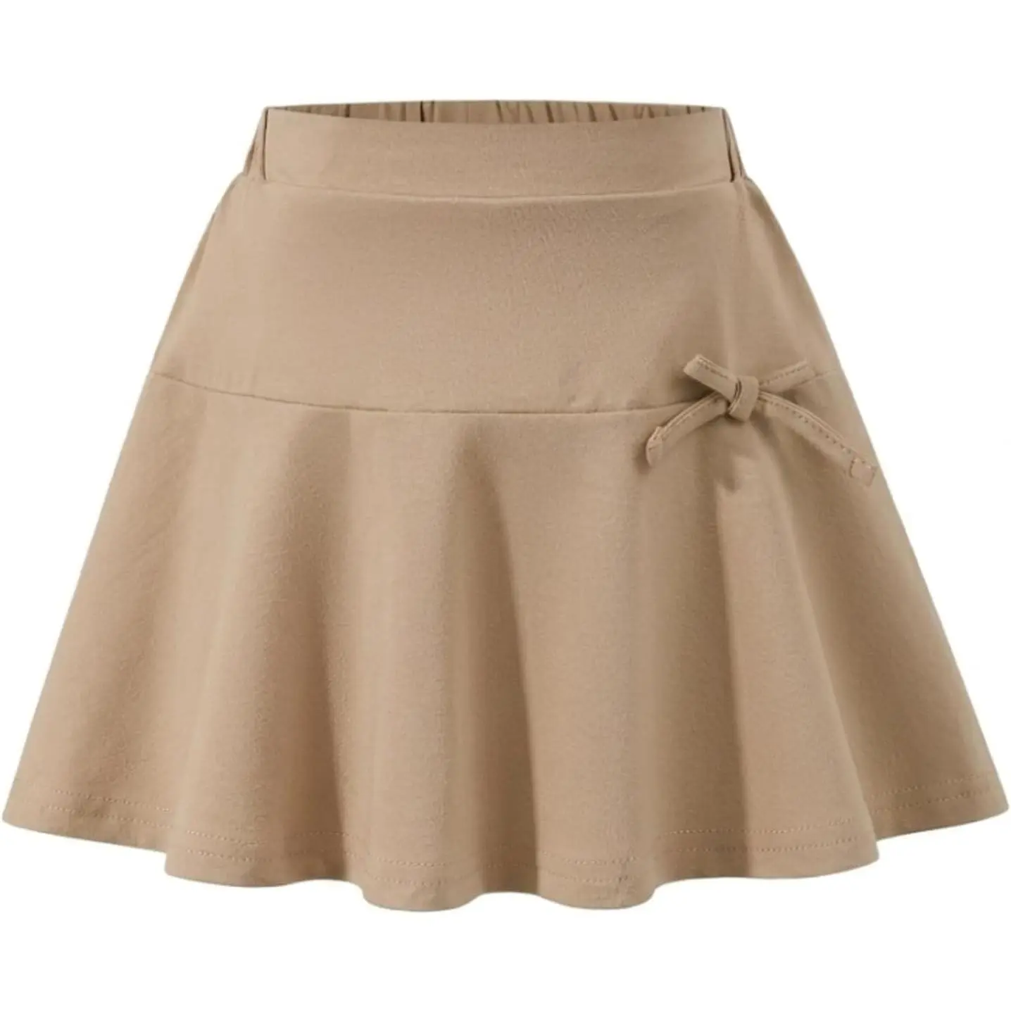 Girls School Uniform Mini Pleated Skirt High Elastic Waist Casual Stretch Skater Skort Ages 4-9 Years(Gift)