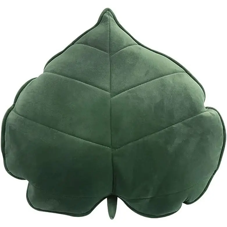 Leaf Throw Pillows Cute Novelty Plant Plush Cushion Backrest Pillow