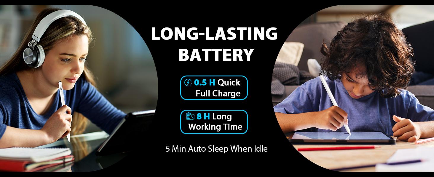 Penlike Universal Stylus Pen for iPad, iPhone, Android, 2 in 1 Fast Charge Active Stylus Pen for Touchscreen, Fine Tip, High Sensitivity, Magnetic Stylist Pencil for Samsung, Other Android Phones, Tablets