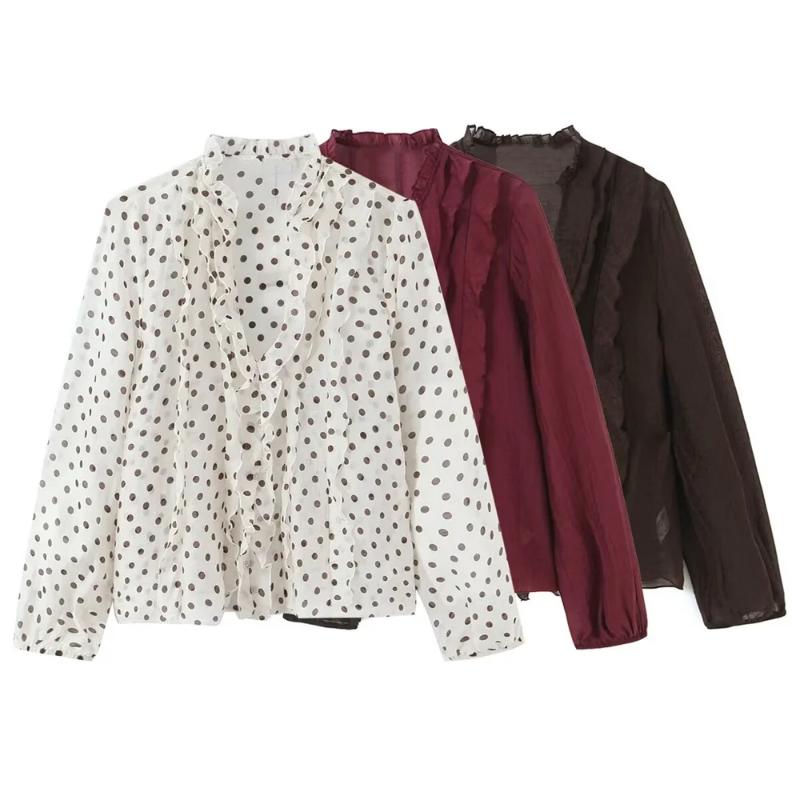 Aria Muse 2026 new women's fashion casual temperament simple long sleeved V-neck design layered decorative shirt