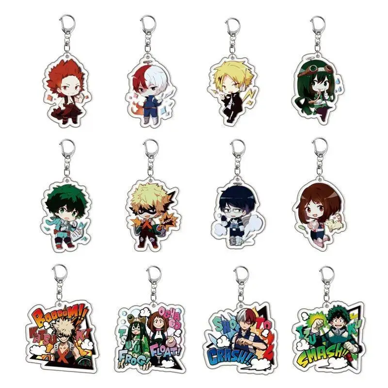 My Hero Academia Double Sided Acrylic Cartoon Figure Display Keychain Exquisite Anime Pendant Accessories Friends Girl Gift