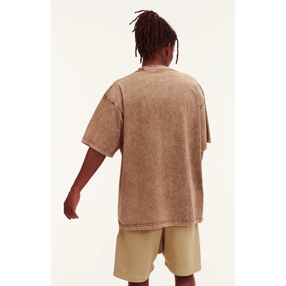 Solid Color 2-Pack 230G 100% Cotton Retro T-shirt Drop-shoulder Sleeve Men Women Vintage Short-sleeve T Shirts r Hip Hop Loose Tees Solid Color 2-Pack 230G 100% Cotton Retro T-shirt Drop-shoulder Sleeve Men Women Vintage Short-sleeve T Shirts r Hip Hop Loose Tees