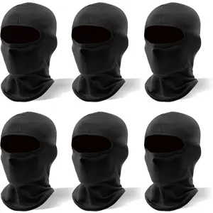 6-Pack Synthetic Ski Mask Balaclava (1 Size) for Men, Lightweight UV Protection, Summer Full-Cover Outdoor Motorcycle Protective Gear for Hiking with Manufacturer Warranty