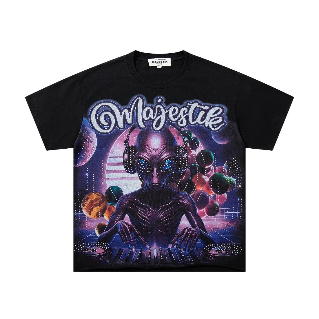 treetwear Shining Diamond Cotton Washed Summer Mens T-shirt Crew Neck Vintage Rhinestone Short Sleeve Top Tees Oversized Trendy Graphic Tee Urban Fashion Cool Casual Style Unisex Fashionable Summer Look