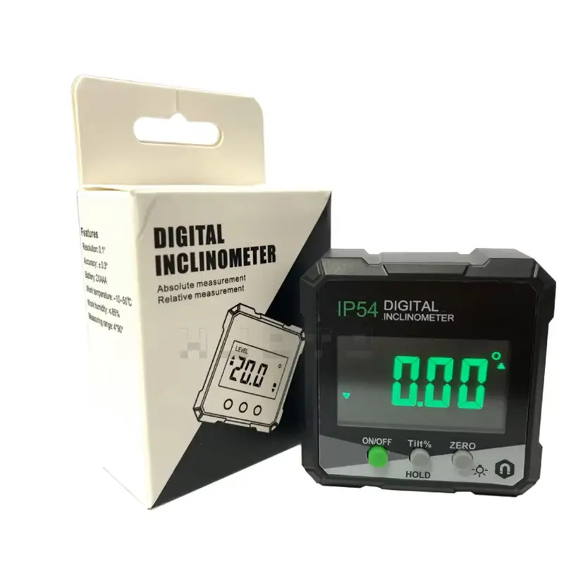 Digital Electronic Level 4 × 90° Magnetic Inclinometer Precision Angle Measuring Instrument for Woodworking Box
