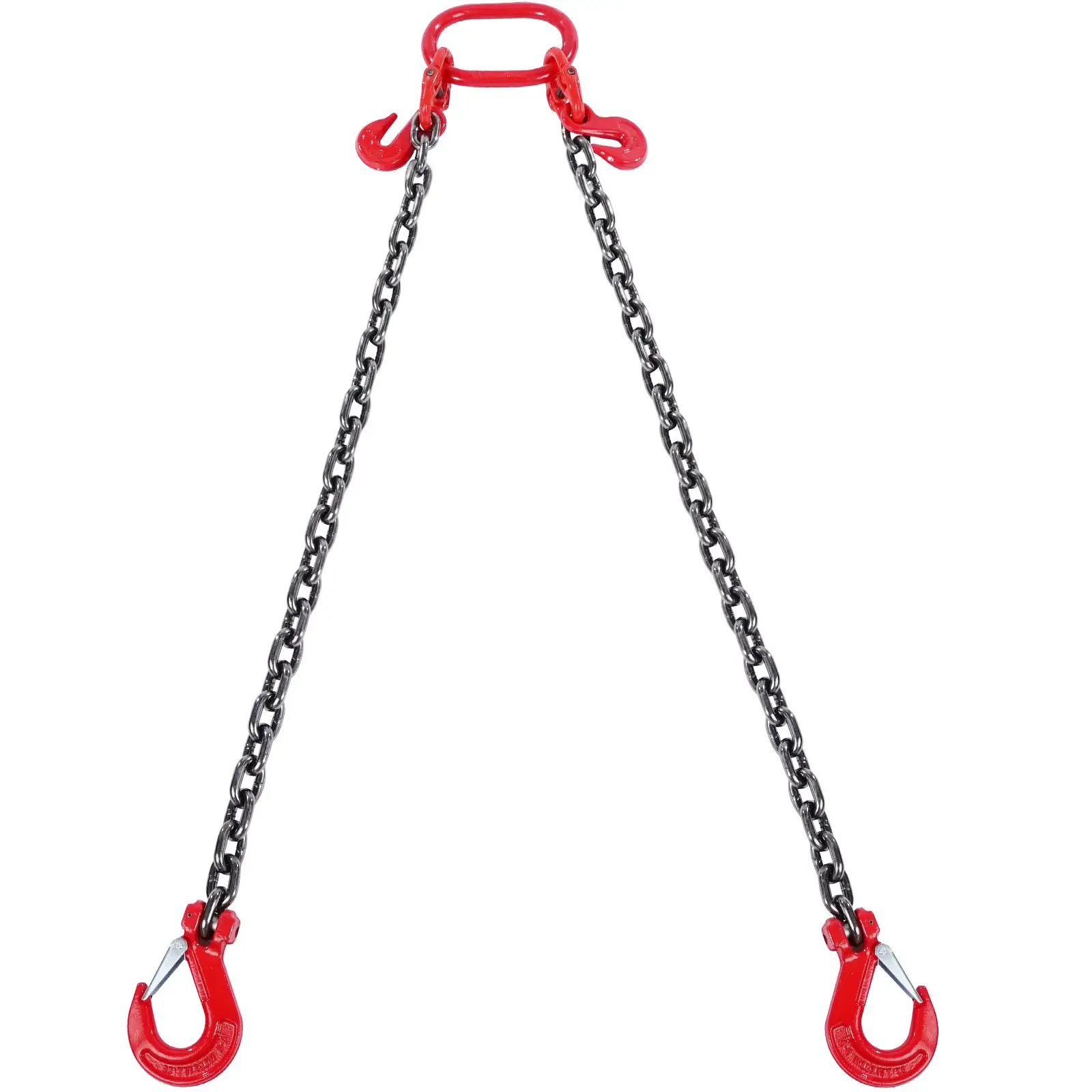 VEVOR Chain Sling, 3/8 inchx 6 ft Lifting Chains with Hooks, G80 Engine Chain Hoist Lifts, 11000 lbs/5 Ton Lifting Sling Chains for Engine Hoist, Engine Lift Chain with 2 Leg Grab Hooks and Adjusters
