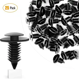 Nilight 25 Pcs Car Push Retainer Clips Kits, 18.5mm Hole, 9mm Bottom Head Diameter 3/4in, 6505878-aa A17124, Better Than Original, for Ford Dodge