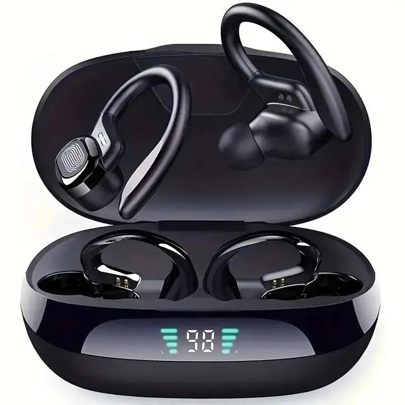 PAVUN Wireless Bluetooth 5.3 In-Ear Earbuds with HD Microphone LED Screen Charging Box Automatic Pairing Long Battery Life for Sports Cycling Driving Daily Use Comfortable Fit