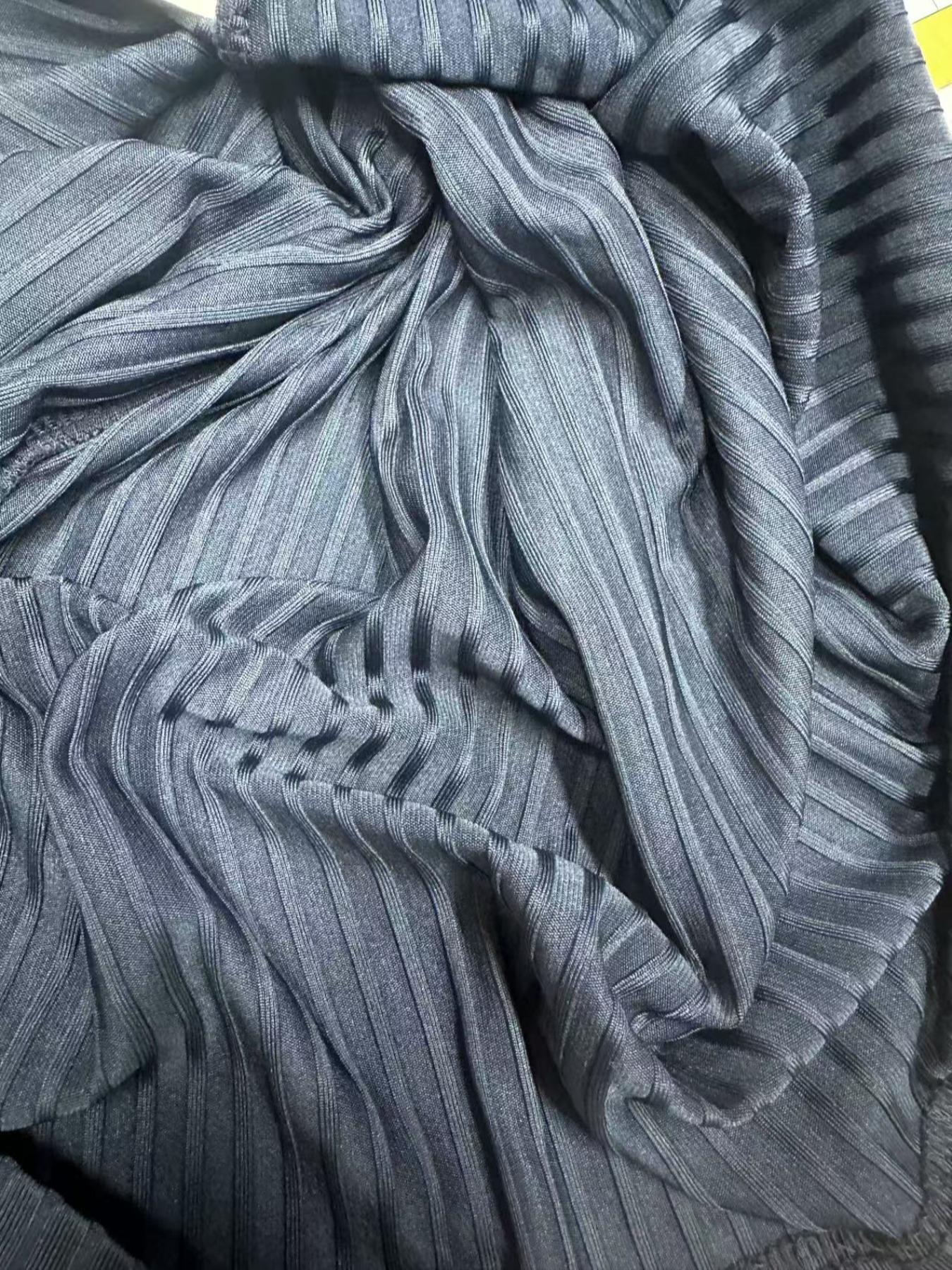 Men's Striped Polo Shirt with Ribbed Collar, Long Sleeve Fitted Casual Work Polo, Perfect Gift for Friends, Stylish Men's Clothing, Navy Blue, Menswear