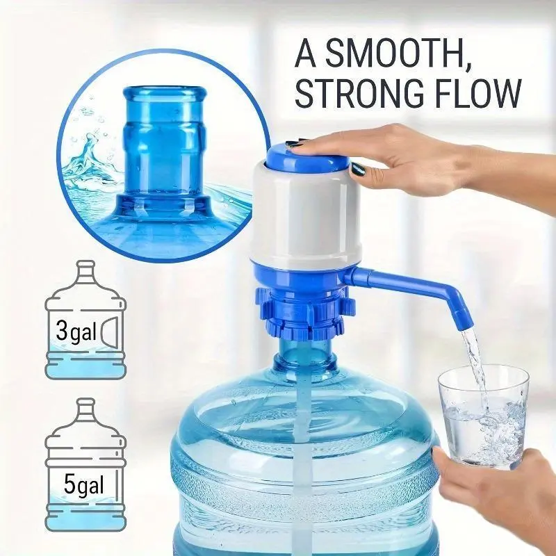 Portable Electric Water Pump Dispenser for 3-5 gal Bottles, Lightweight Food-Grade Jug Pump with 1-Touch Operation for Outdoor & Home Use, Water Bottles, Water Gallon Dispenser, Instant Powerful Dispenser