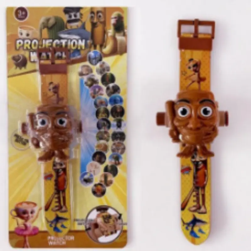 Tung Tung Tung Sahur Kids Digital Projector Watch with 24 Image Slides, Adjustable Character Strap