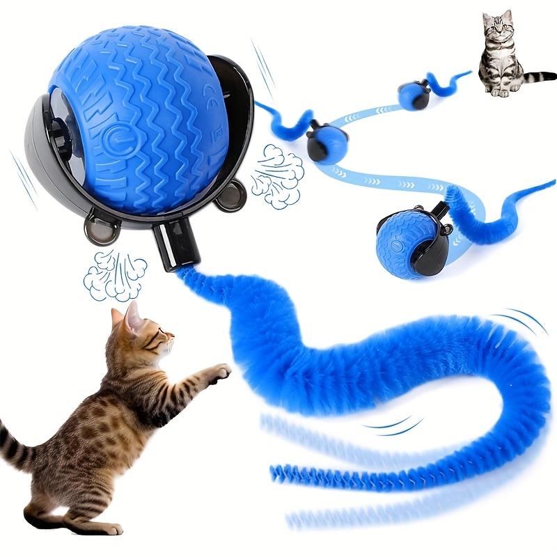 Pet automatic obstacle avoidance toy ball, Automatic Rolling Ball, interactive smart cat toy with collision detection - USB charging, can realistically simulate the tail movements of all cat breeds