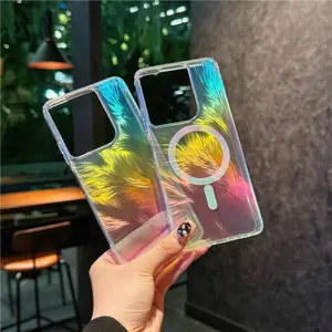 Compatible with Moto G Power 5G 2025, G Stylus 5G 2025, G Stylus 5G 2024, G Play 5G 2025, Color Electroplated Sheer Texture Magnetic Shockproof Phone Case HNZ0664
