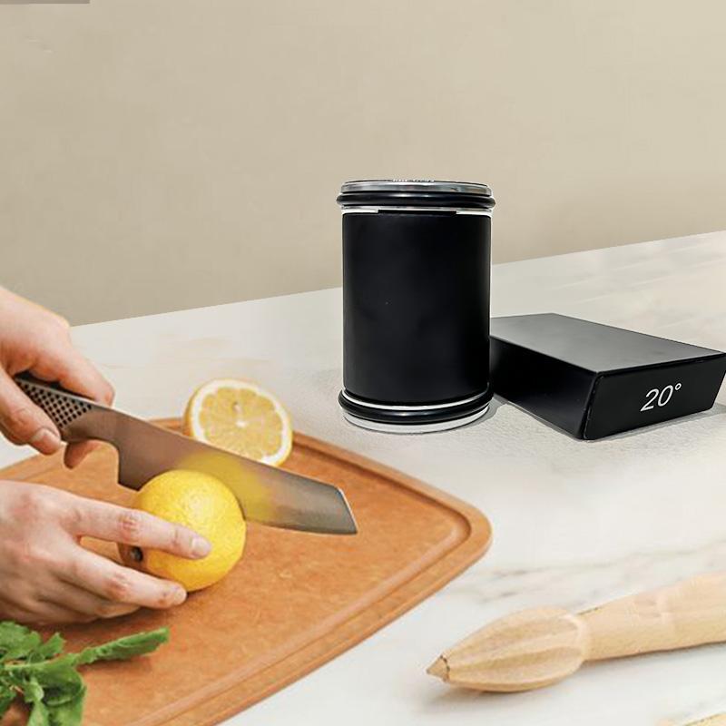 Manual Knife Sharpener Set, 1 Set Knife Sharpening Kit, Including Double Sided Fixed Base & Roller Or 2 Counts Grinding Plates, Kitchen Accessories Kitchenware