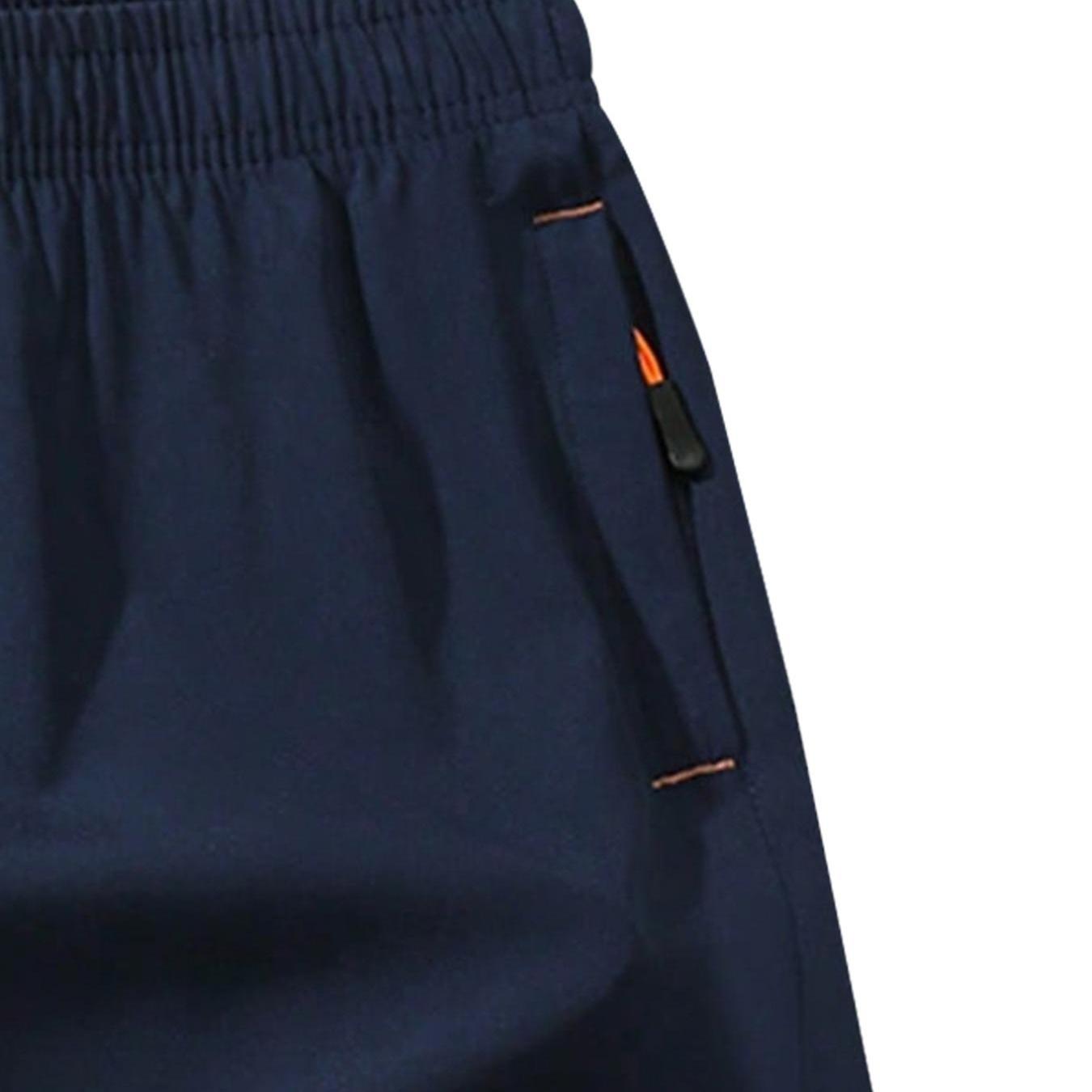Male 3-Pack Active Gym Shorts, Solid Color, Breathable Quick-Dry Fabric, Zippered Pockets, Elastic Drawstring Waist, Machine Washable for Fitness, Running
