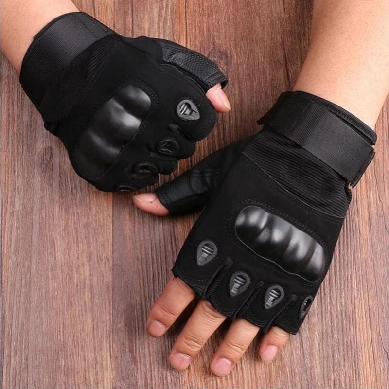 Men's Half Finger Tactical Gloves - Outdoor Military Gloves for Shooting & Cycling
