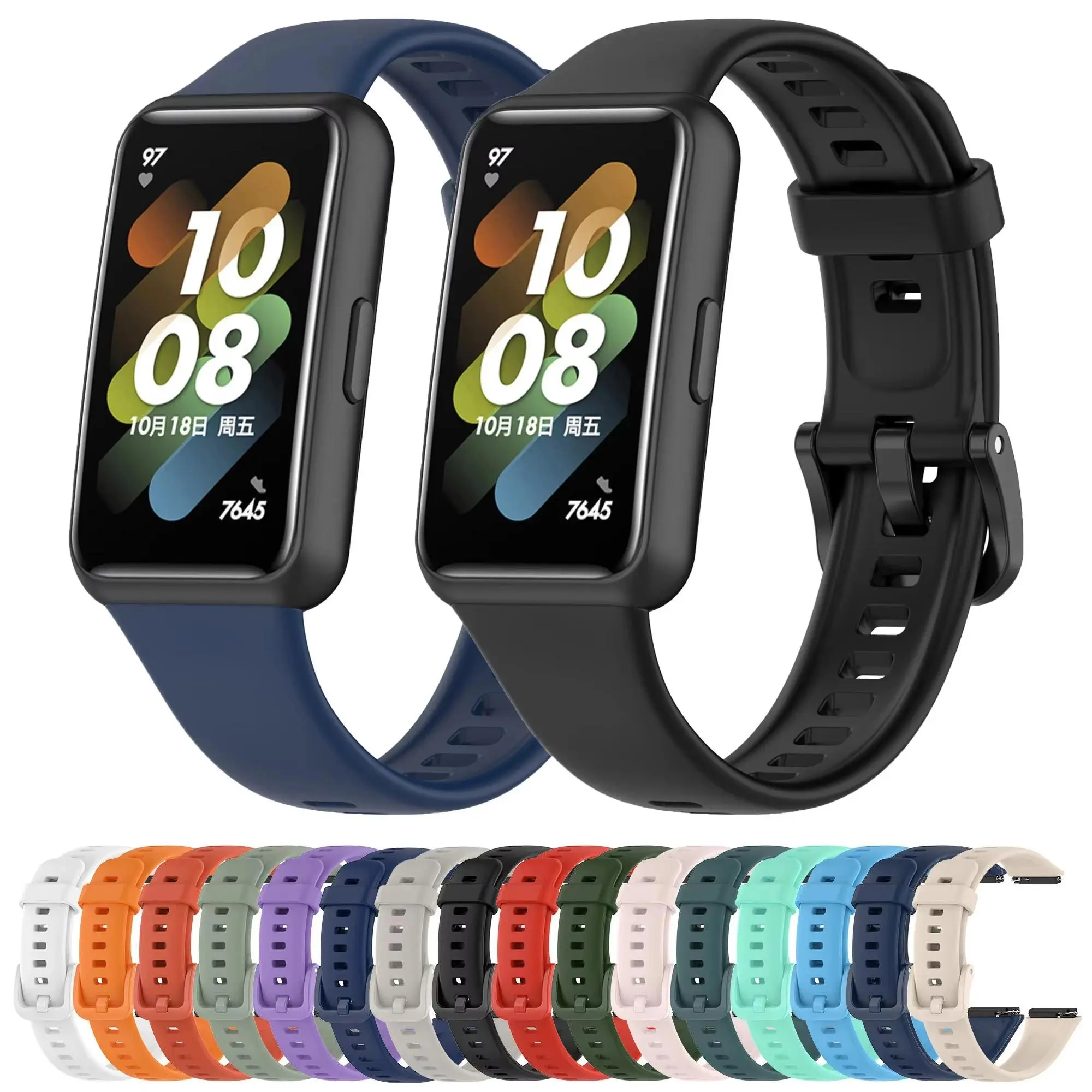 Sport Silicone For Huawei Band 9 Strap Accessories SmartWatch Replacement Wristband bracelet correa for Huawei Band 8 NFC straps Smartwatch Compatible Bands
