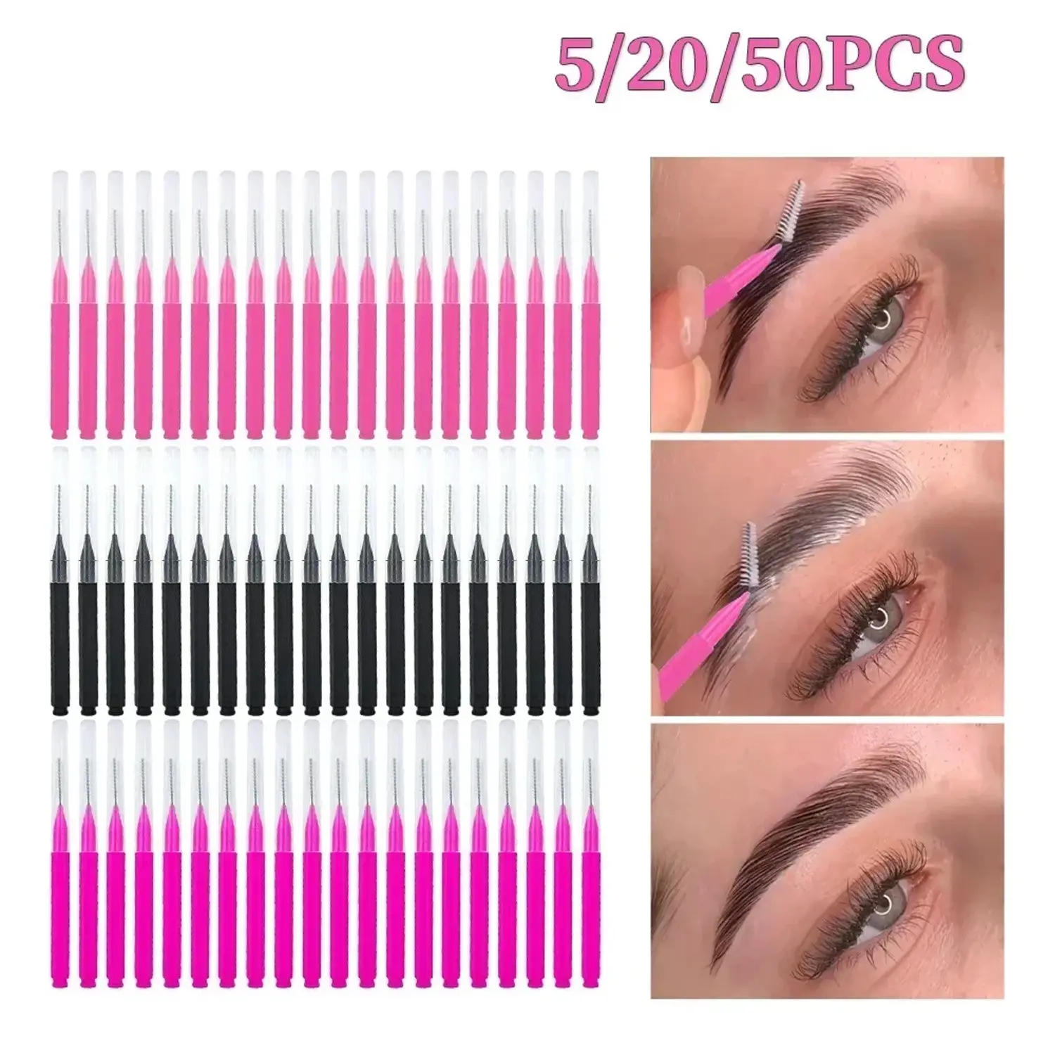 Micro Eyebrow Brush with Lid, Portable Mini Spiral Brow Brush, Specialized Brow Shaping Tool, Ideal for Microblading and Precision Application, Eye Makeup Tool