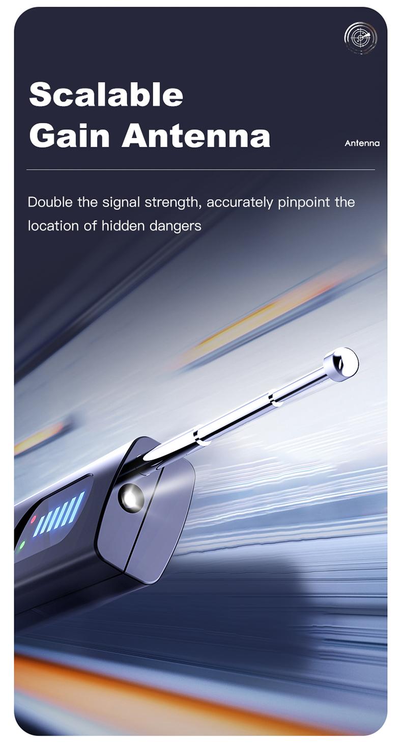 Multi-Functional RF Signal DetectorHidden Camera Detector Anti-Spy Car GPS Tracker Listening Device Bug RF Wireless All Signal Scanner Gadget Security Protection