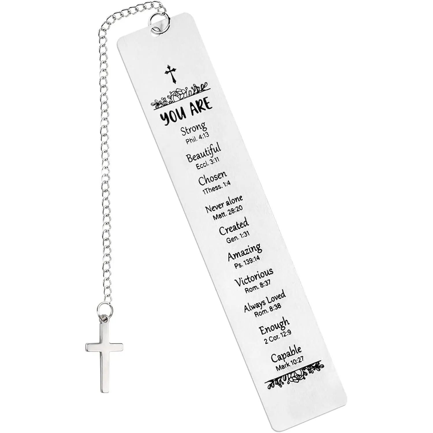 Bookmark Christian Bookmarks Christian Gifts for Women Metal Bookmark Religious  Verse Bookmarks for Women First Communion Gifts for Teens with Church  Chain Scripture