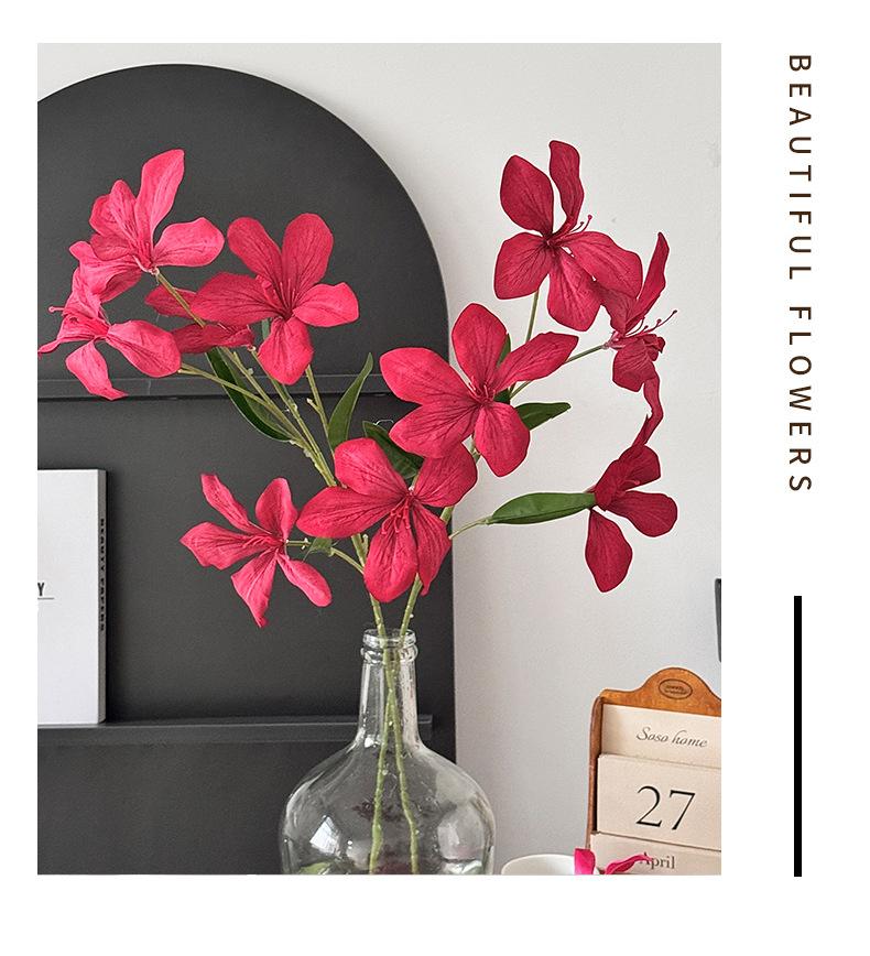 Oil painting style flame orchid artificial flower home living room decoration wedding hall garden setting shop window decoration