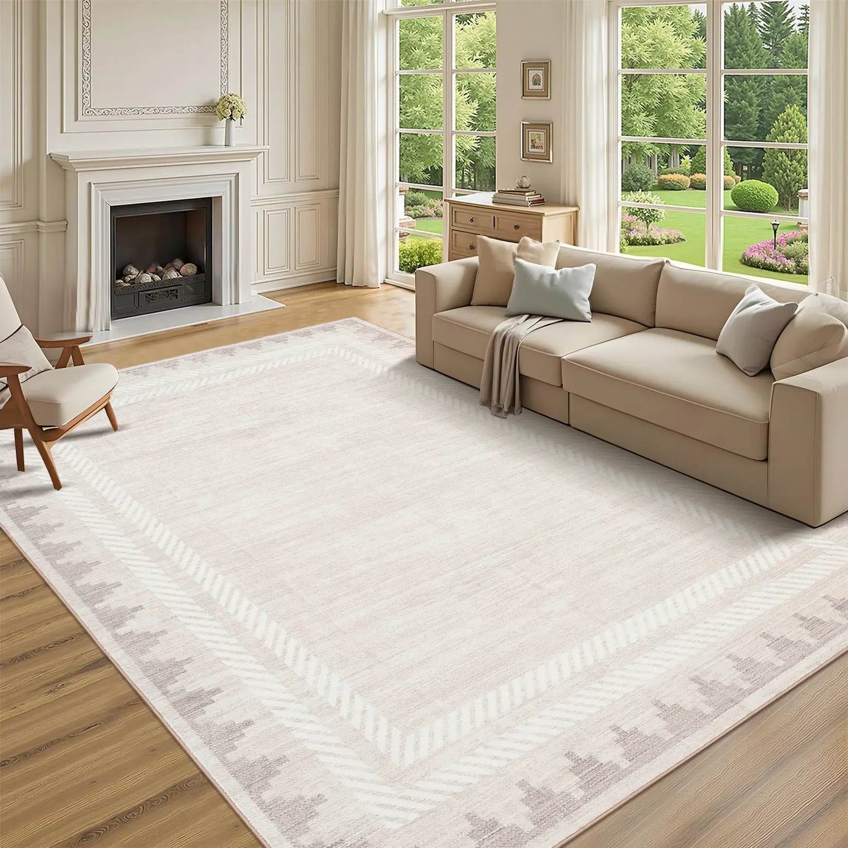 Modern Washable Runner Rug – Low Pile, Non-Slip Rubber Backing, Spot Resistant, Soft Accent Carpet – Ideal for Hallway, Kitchen, Bedroom, Living Room, Dining Room