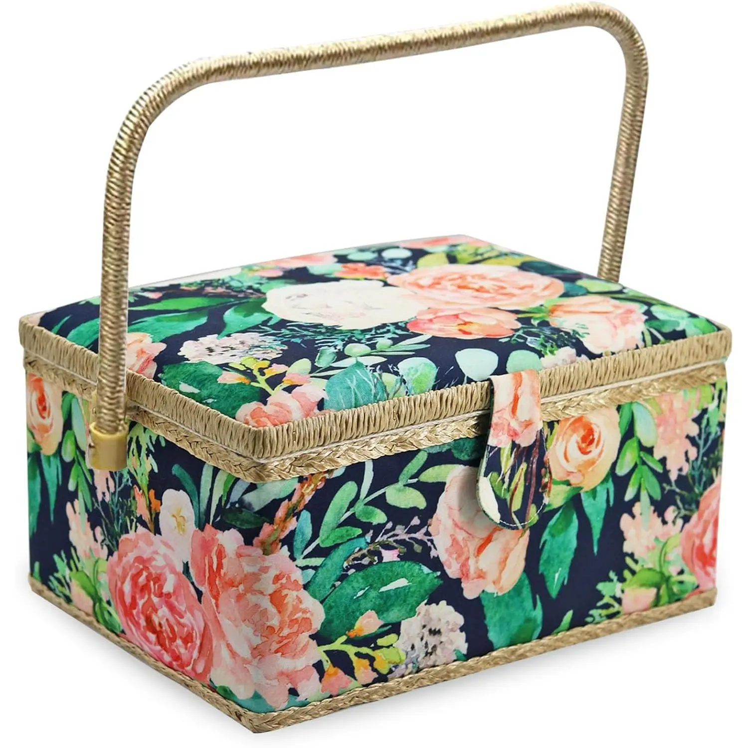 Large Sewing Basket with Accessories Sewing Organizer Box for Sewing Supplies and DIY Crafting Tools Storage Christmas Gift for Sewing Craft Lovers