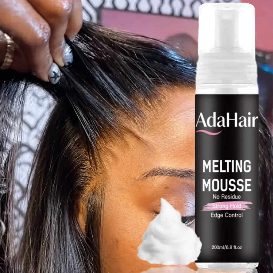 200ml/6.8fl.oz Extreme Hold Melting Mousse - Invisible, No-Residue Protection Lace Wig Hair Net Styling for All Wig Hair Types Adhesive, Extra Strong Hold