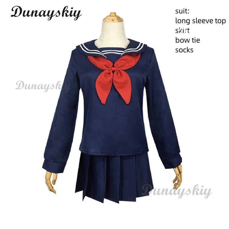 Cross Body/Himiko Toga Cosplay Costume Anime Boku No My Hero Adult Man Woman Halloween School Sailor Uniform Suit