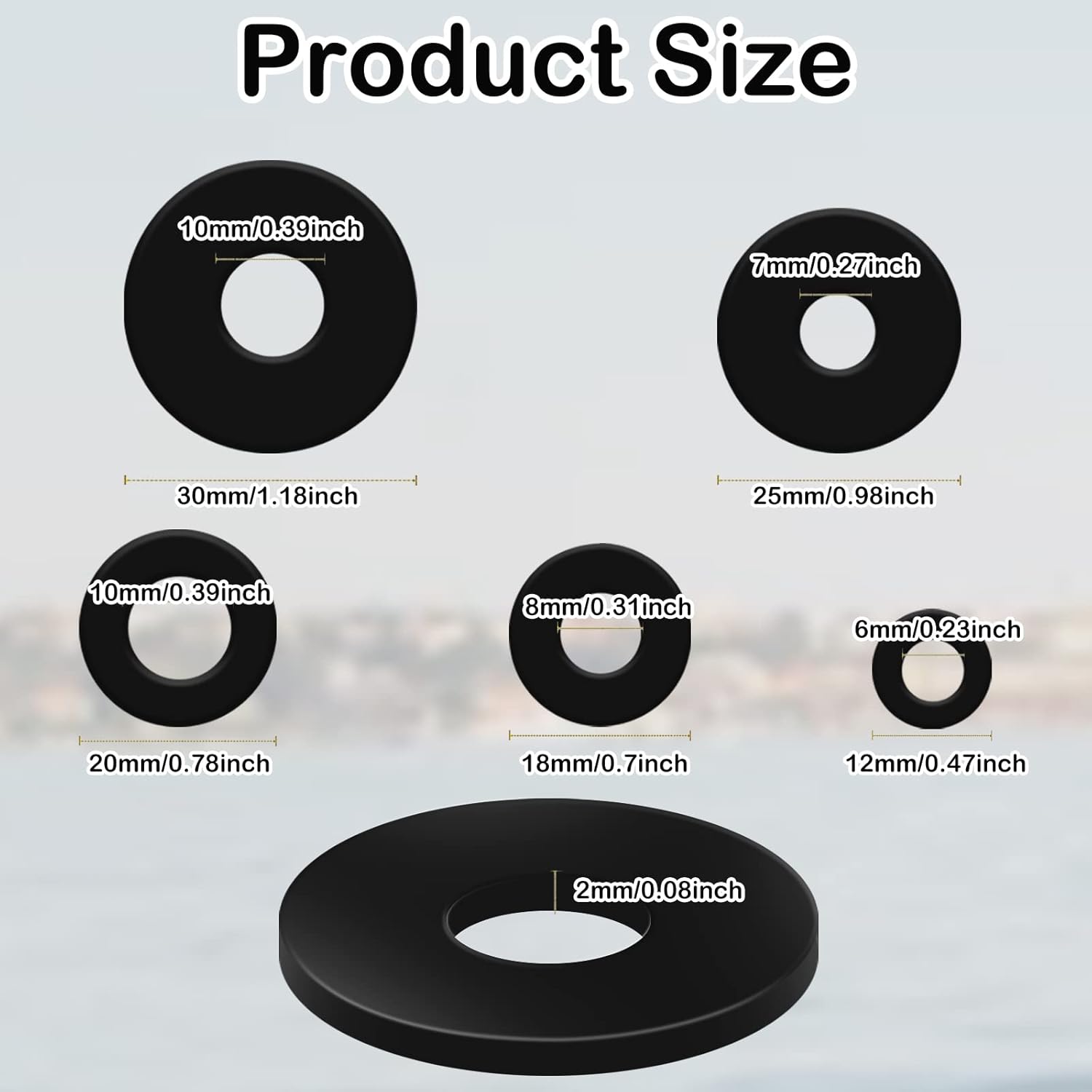 120 count Rubber Washer Kit, 12/18/20/25/30mm Flat Heavy Duty Washers for , Grommets Screws Household Plumbing Appliances Faucets Glass Shower Door Black 120 count Rubber Washer Kit, 12/18/20/25/30mm Flat Heavy Duty Washers for , Grommets Screws Household Plumbing Appliances Faucets Glass Shower Door Black