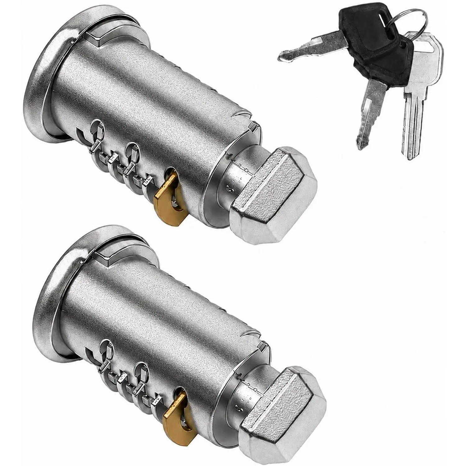 2-Pack Zinc Alloy Anti-Oxidation Lock Cylinders with Control Key - Thule-Key System Compatible for Rack Security, Roof Cargo Racks