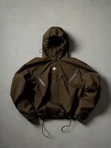 Spring Summer Hooded Windproof Jacket, Lightweight Waterproof Outdoor Hiking Jacket, Casual Street Style, Zip Pockets, Daily Wear