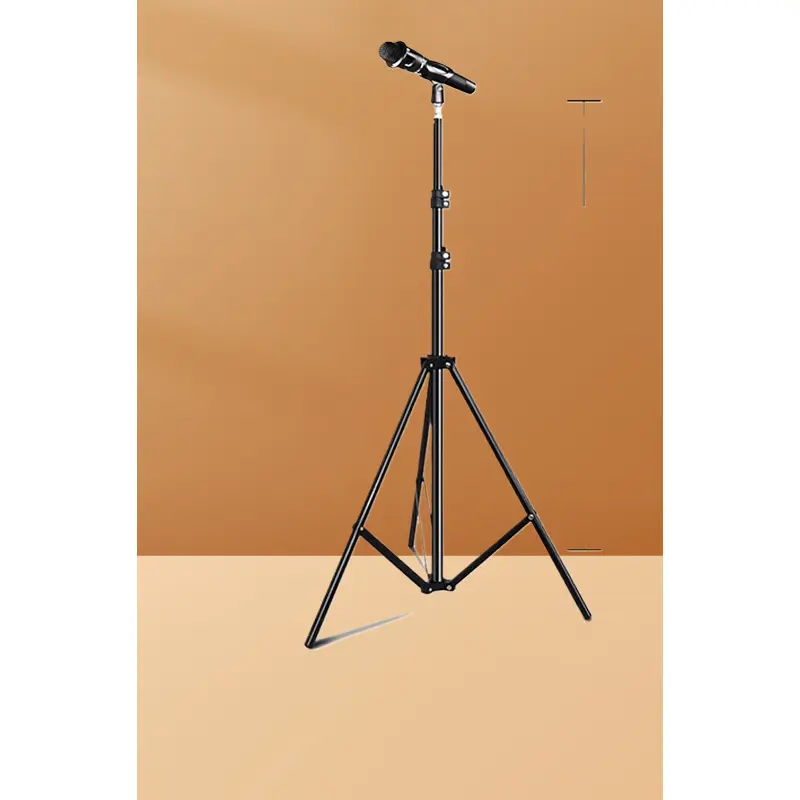 Adjustable Tripod Floor Stand With Mic Clip Universal For Phone Tablet Live Stream And Home Karaoke