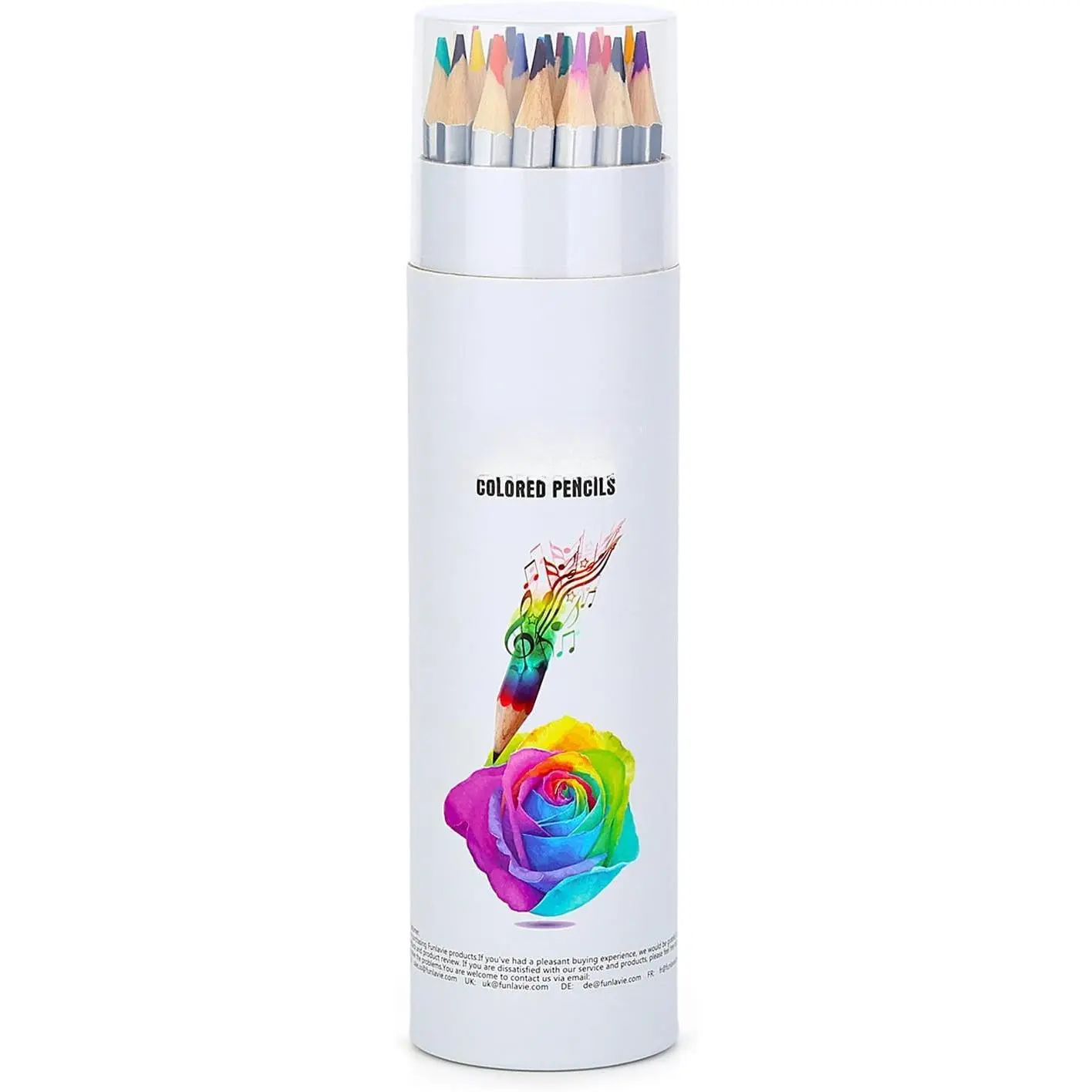 24 Colored Pencils for Adult Coloring Books, Soft Core Art Pencils | Professional Drawing Pencils Set with Sharpener, Art Supplies for Artists, Adult Coloring, Painting, Sketching and Blending