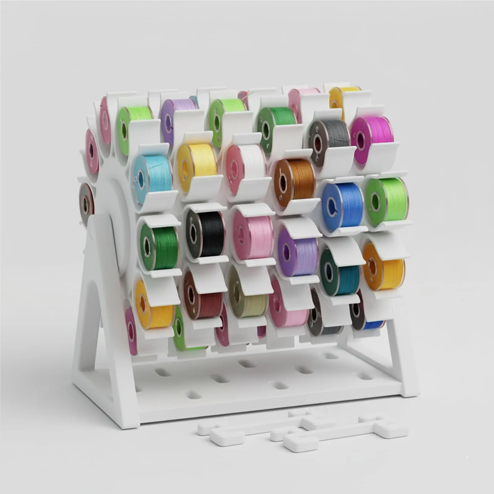 Rotating Bobbin Thread Organizer, 60-Hole Sewing Thread Holder, Compatible with IKEA Skadis, Space-saving, Tangle-free Storage Box, Sewing Accessories and Supplies, Ideal Gift for Quilting Enthusiasts and Craft Enthusiasts