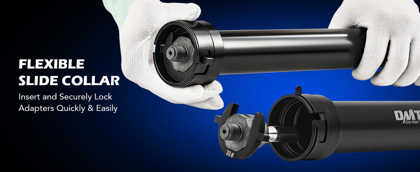 Orion Motor Tech Inner Tie Rod Installation Kit, Includes 12 Crowfoot Adapters, Durable 1/2 Inch Drive Tube for Efficient Removal, Crafted from Robust Steel, Ideal for Automotive Maintenance, Home car repair, rack free