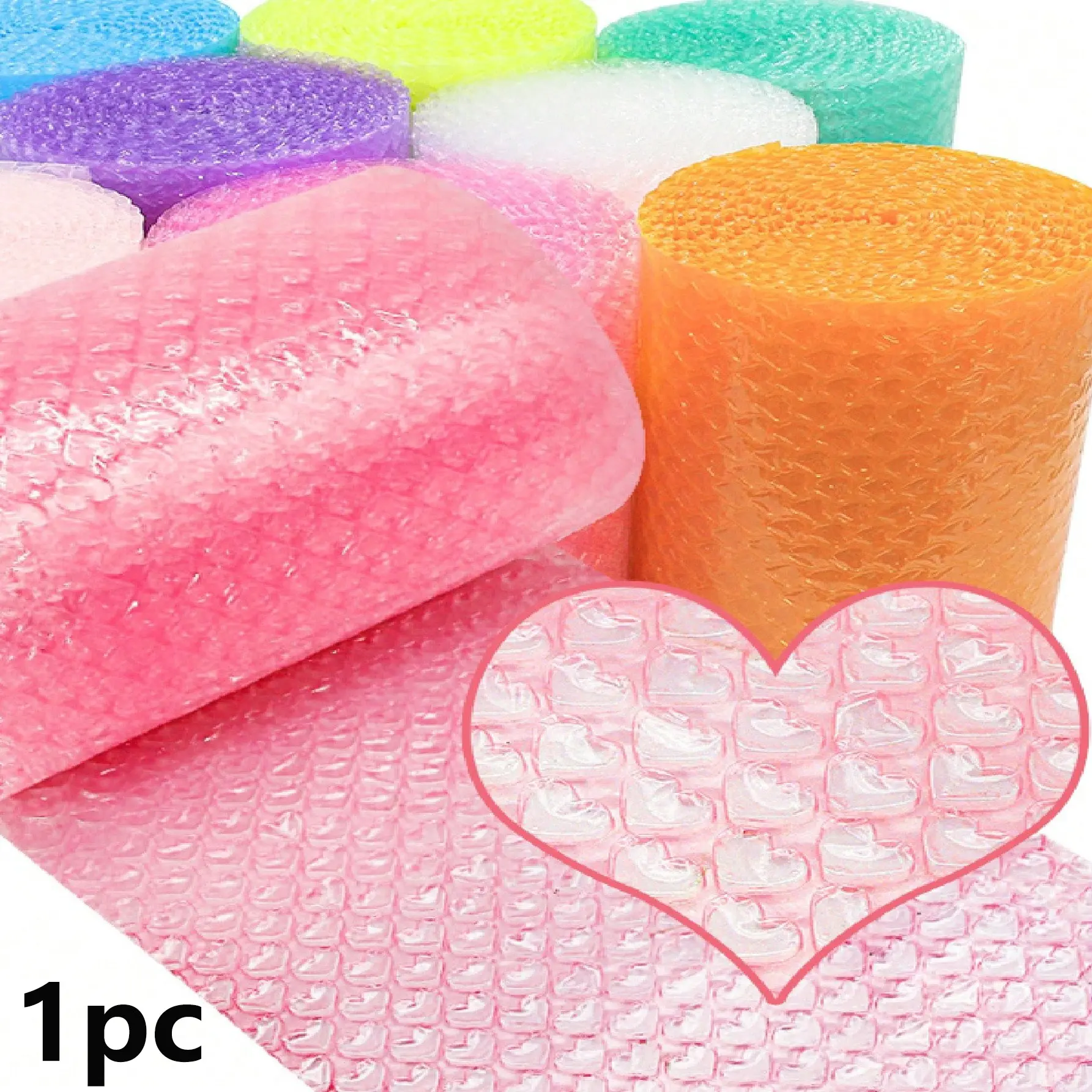 Heart-Shaped Bubble Wrap Roll, Gift Foam Filler, Party Gift Padding, Moving and Shipping Protection, Transparent Bubble Film, Wedding Birthday Gifts